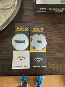 (2) Sleeves Happy Gilmore Golf Ball Balls NEW Callaway Chrome Tour - Picture 1 of 1