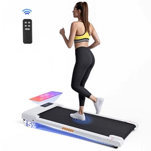 5% Incline Electric Treadmill Walking Pad Foldable for Home 120kg 1–6km/h White - Picture 1 of 7