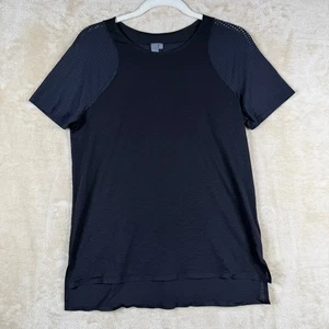 Sweaty Betty Damen schwarz perforierte Ärmel Athleisure T-Shirt Oberteil Größe S - Bild 1 von 9