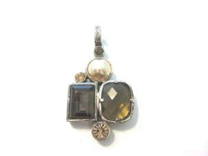 Großer Silberanhänger mit verschiedenen Steine OM4797 - Picture 1 of 2