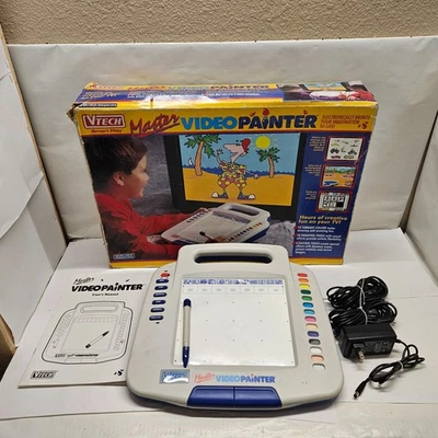 Vintage 1990’s VTech Master Video Painter TV Drawing Pad With Pen & Box Tested - Image 1 of 4