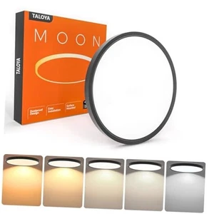  Flush Mount LED Ceiling Light Fixture Black,12 Inch 12Inch-1 Pack Black(5CCT) - Picture 1 of 7