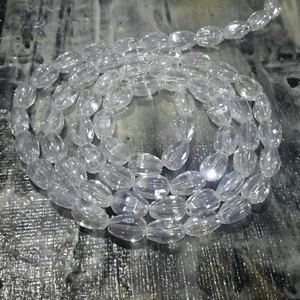Elecroplated Faceted Glass Teardrop, 9x6x4.5mm, Clear, Approx 79pce, Free Post. - Picture 1 of 3