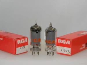 Code Pair RCA 6136 6AU6 NOS NIB 3750gm & 3500gm Grey Plate Serious Tubes R363 - Picture 1 of 4