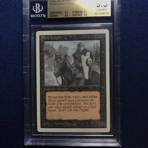 MTG Unlimited Black Knight U K BGS 9.5 GEM MINT 1993 - Picture 1 of 2