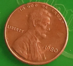 1980 lincoln penny no mint mark rare - Picture 1 of 11