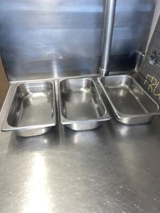 3- Vollrath Third 1/3 Size 2½" DEEP STAINLESS STEAM Food PAN 2032-2 NSF - Picture 1 of 4