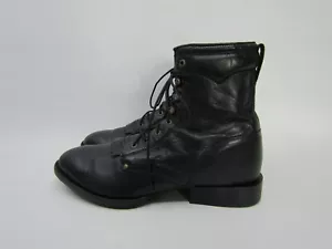 Botas vaqueras Twisted X para hombre talla 13 D negras con cordones de cuero falda escocesa - Imagen 1 de 11
