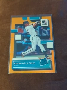 2022 Donruss Gold Bryan De La Cruz Rated Rookie Miami Marlins - Picture 1 of 2