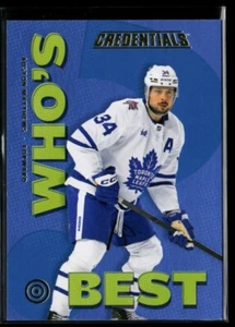2023-24 Upper Deck Credentials Who's Best? #WB-AM Auston Matthews - Picture 1 of 2