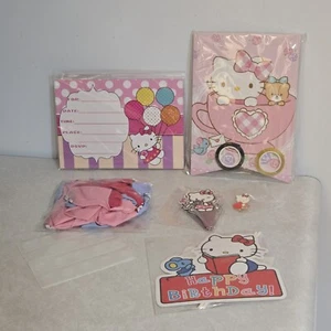 Hello Kitty Birthday Party Supplies Balloons Invitations Pin Cards Decor NEW - Picture 1 of 6
