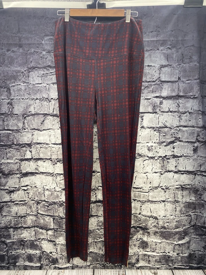 Leggings Iman Picture Perfect Global preta vermelha tamanho G com zíper no tornozelo ponte - Imagem 1 de 4