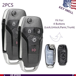 2 For 2013 2014 2015 2016 Ford Fusion Flip Remote Key Fob Shell Case 164-R7986 - Picture 1 of 10