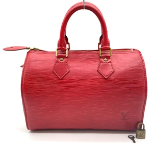 Authentic Louis Vuitton Epi Red Speedy 25 M43017 Hand Bag NS040440 - Picture 1 of 23
