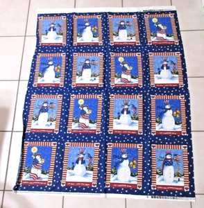 Daisy Kingdom Patriotic Snowfolk 4 Across Patch fabric, Sandi Gore-Evans - Picture 1 of 8