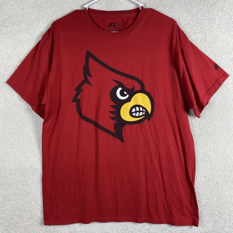 Louisville Cardinals NCAA Adult Size Large Short Sleeve Red  T-Cardinal Shirt Cover