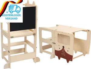 Labebe Lernturm Klappbar,Montessori Learning Tower,3 in 1 Lernstuhl Kinder Mit M - Bild 1 von 12