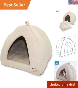 Soft Faux Fur Indoor Pet Tent Bed for Dogs and Cats - Lightweight and Cozy - Picture 1 of 7