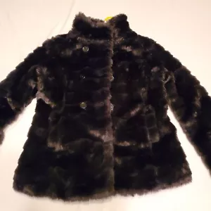 KC Collections Coat Button Faux Fur Black 18Wx24L Acrylic/Polyester Snap Button - Picture 1 of 16