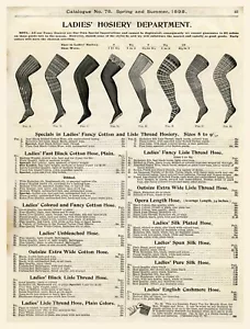 11182. Poster decorativo. Parete bagno interna vintage. Calzetteria donna vittoriana - Foto 1 di 1