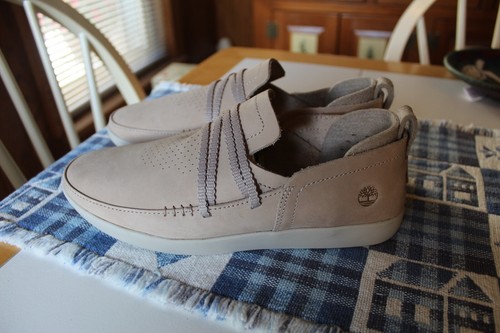 SCARPE DA DONNA 8.5 TIMBERLAND PROJECT BETTER SLIP ON CASUAL IN PELLE NABUK TAN