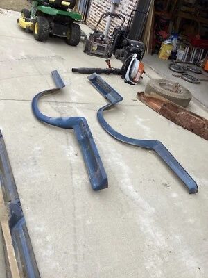 Raro OBS Ford Lund Running Mates fibra de vidrio peldaños laterales para 92-94 F350 platón largo Foto 1 de 4