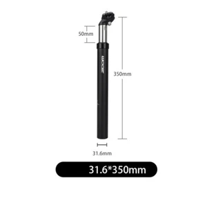 ZOOM schwarz 31,6x350mm MTB Fahrrad stoßdämpfende hydraulische Sattelstütze - Bild 1 von 5