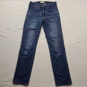 Madewell Womens Slim Straight Leg Jeans Blue Stretch Medium Wash Mid Rise 25 - Picture 1 of 8