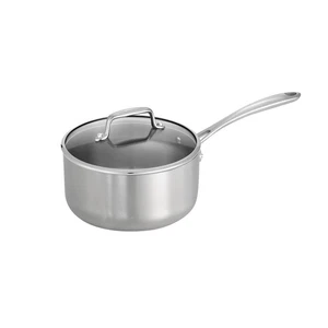 Dreilagig plattiert 3 Quart bedeckt Edelstahl Soßenpfanne - Bild 1 von 12