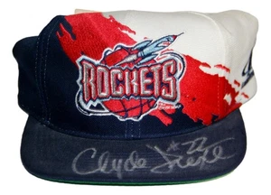 Clyde Drexler Signed Vintage Logo Athletic Splash Snapback Cap Hat NWT JSA - Picture 1 of 4