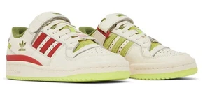 DR SEUSS X ADIDAS FORUM LOW THE GRINCH CREAM WHITE SNEAKERS ID3512 SHOES - Picture 1 of 7