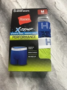 Hanes Boys Boxer Briefs sz L Multicolor Moisture Wicking Tagless 5 Pack NEW - Picture 1 of 3