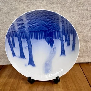 Bing & Grondahl B&G Jule After Christmas Plate 1913 Bringing Home Christmas Tree - Picture 1 of 4