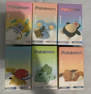 Lote de 6 figuras PVC Pokemon Dream Series Sleeping - Imagen 1 de 4