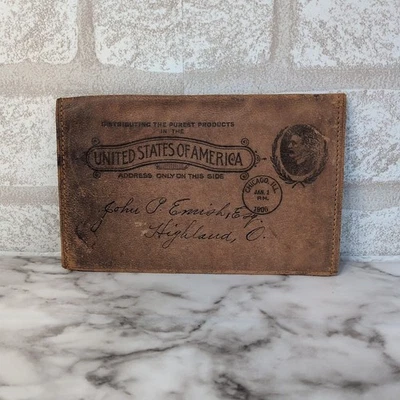 Antique Lawyer Billfold Stamped 1906 USA Leather - Image 1 of 4