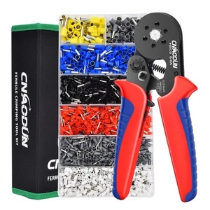 Ferrule Crimping Tool Kit, for AWG 23-7 with 1900PCS Wire Ferrules Terminals ... - Picture 1 of 7