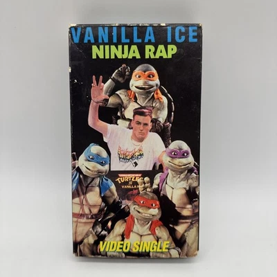 1991 Vanilla Ice Ninja Rap VHS Video Single Teenage Mutant Turtles Movie - Image 1 of 4