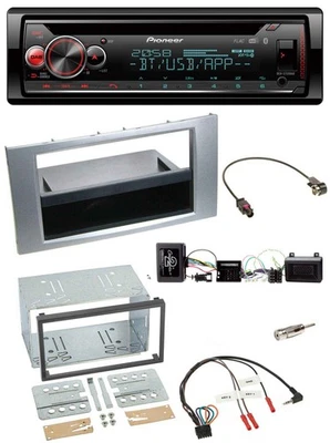 Pioneer Lenkrad DAB CD Bluetooth USB Autoradio für Ford Kuga 2008-2012 silber - Bild 1 von 4