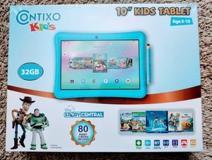 Contixo KIDS 10" Tablet K102-64G Blue Disney Story Central 80 E-Books (Sealed) - Picture 1 of 4