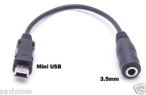 Mini USB to 3.5MM Adapter Jack Plug MOTOROLA V3V3i Cable V 3 Headset Audio 