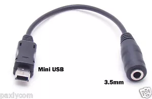 Mini USB to 3.5MM Adapter Jack Plug MOTOROLA V3V3i Cable V 3 Headset Audio - Picture 1 of 8