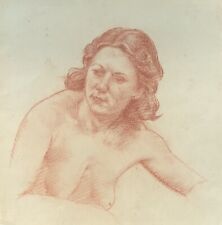  Vintage Chalk Drawing Portrait Of A Woman By Frank Potter ?