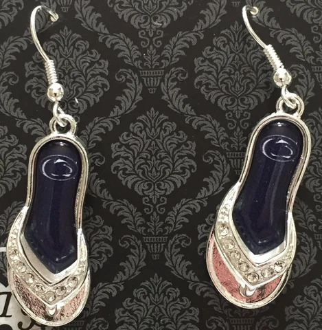 New Penn State Nittany Lions Flip Flop Earrings, Stocking Stuffers, Fish Hook Cover