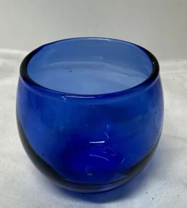 Vintage Kobaltblau Glas Tasse - Bild 1 von 5