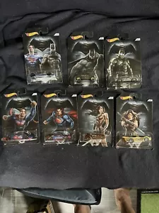 Hot Wheels Batman V Superman Collection Bundle Full Set of 7 Cars Mint On Card - Picture 1 of 8