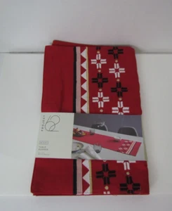 Project 62 14"X72" Table Runner Red, Black, White, Gold. - Picture 1 of 3