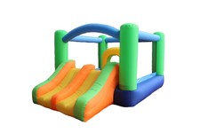GONFIABILE GONFIABILI PER BAMBINI PARTY FESTA DOPPIO SCIVOLO RETE CAMPO GIOCO