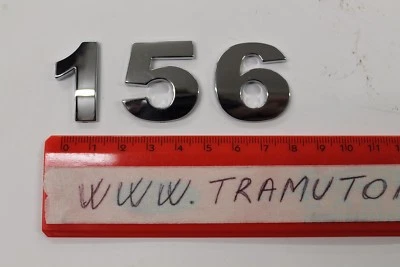 LAMPA SCRITTA Alfa Romeo 156 - CON BIADESIVO - CROMATA - per AUTO -