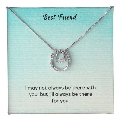 Collana alla moda donna BEST FRIEND gioielli con ciondolo in cristallo per... - Immagine 1 di 4