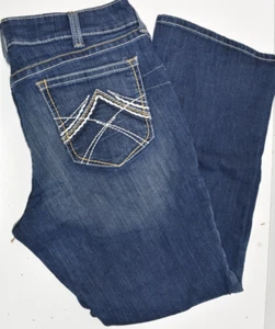 Ariat Real Blue Jeans donna 34R Western Rodeo stivali vita media taglio reale (38x31) - Foto 1 di 14
